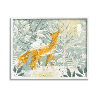 «Winter Forest Animals Single Photo Frame» par Ginger Deverell sur toile