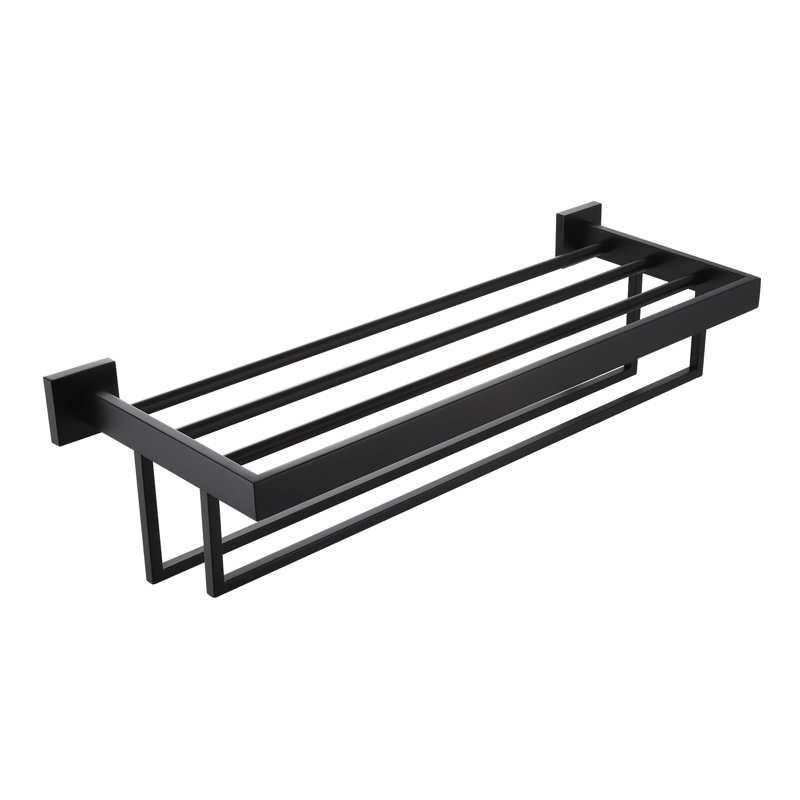 Porte-serviettes mural moderne, Noir mat