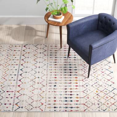 Fashriend Rita Welcome Door Mat, 2'×3' Non Slip Small Moroccan Rug, Thin  Machine Washable Rug, No Shedding Vintage Rug Pad with Low Pile, Geometric