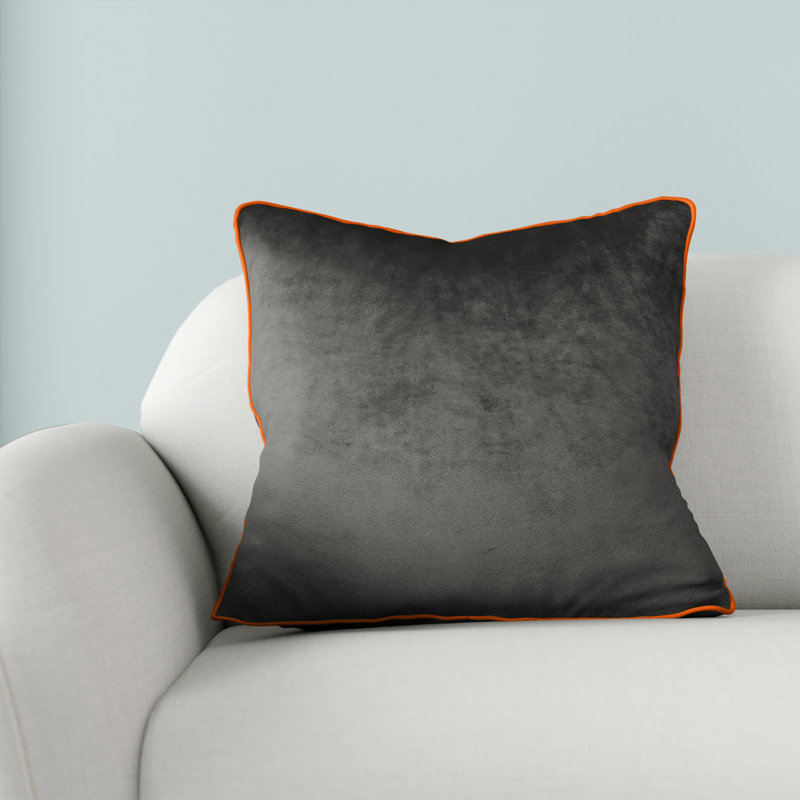 Meridian Square Throw Cushion, Mocha/Pumpkin