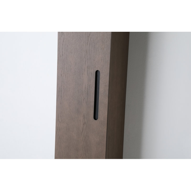 Boler 13" Wall Mounted Side Cabinet, Chestnut Oak