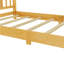 Base de lit plateforme avec tête de lit, base de lit en bois, lit de plancher avec lattes de soutien-1320536765