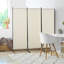 Paravent 6 panneaux à 3 panneaux pour la maison, beige