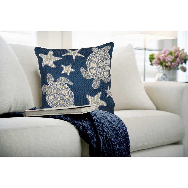 Marina Turtle and Stars, Navy Gray
