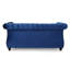 Boutons profonds en velours bleu marine pour un décor intérieur chic dans un salon