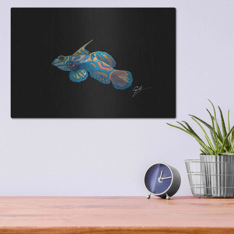 Beachcrest Home ™ «Mandarin» par Durwood Coffey, art mural en métal, H 12 po x l 16 po