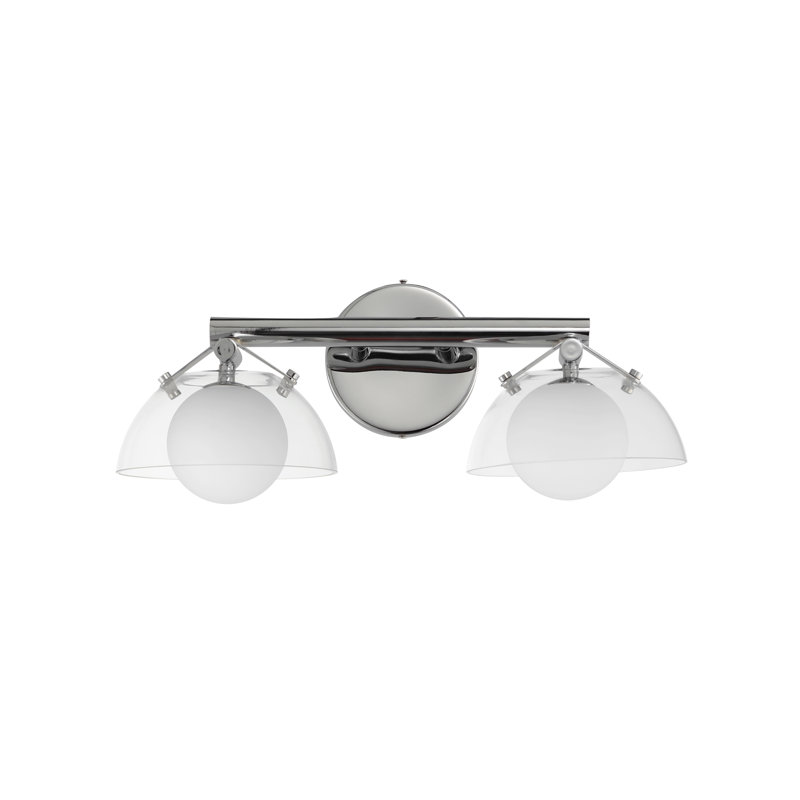 Domain 1 - Light Armed Sconce, Clear, 2, Polished Chrome
