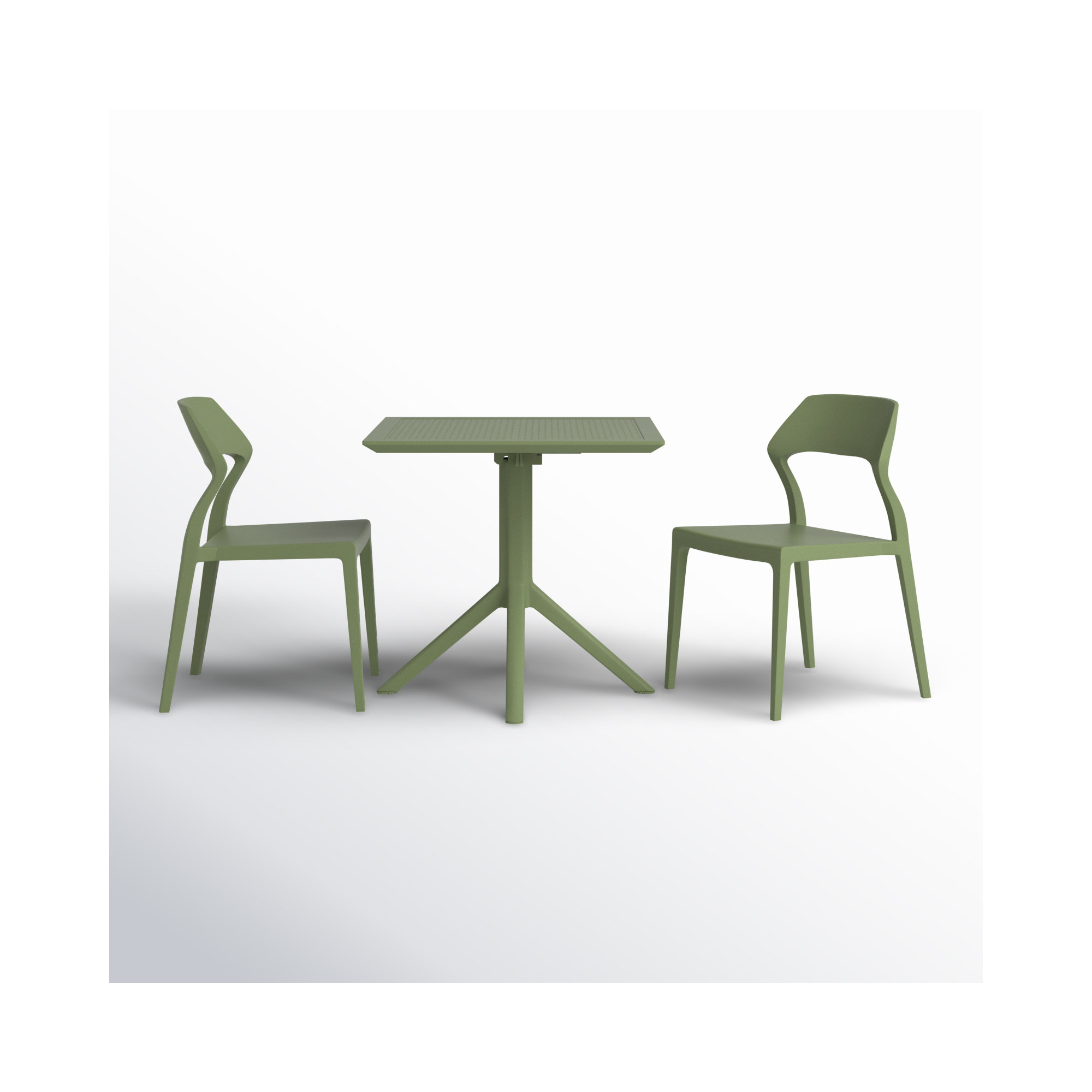 Farrah Square 2 - Person Bistro Set, Olive Green
