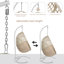 Balancelle suspendue avec support et coussin Arcella Capacité de 330 lb-771276197-796976898