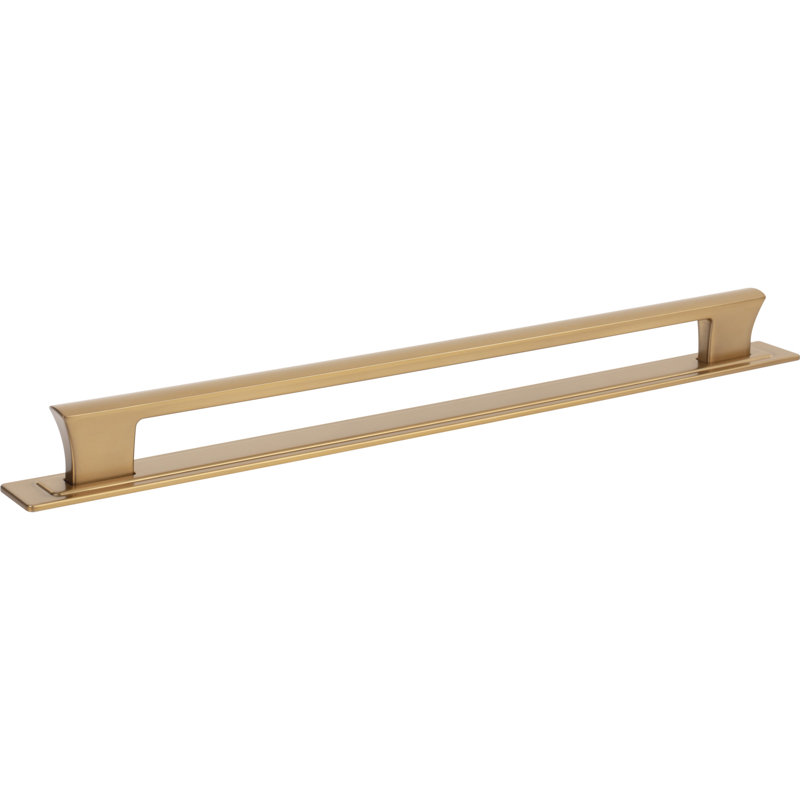 Zander 12" Center To Center Bar Pull, 12", Warm Brass