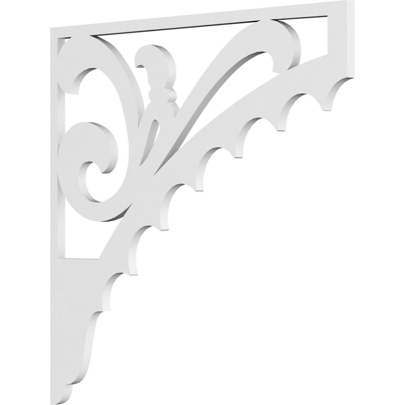 Support de qualité architecturale Hurley, 5/8 po x 22 po x 22 po, Genova, PVC