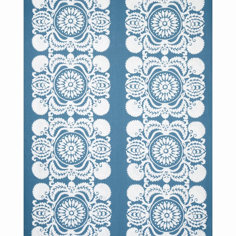 Castanet Embroidery Fabric, Chambray