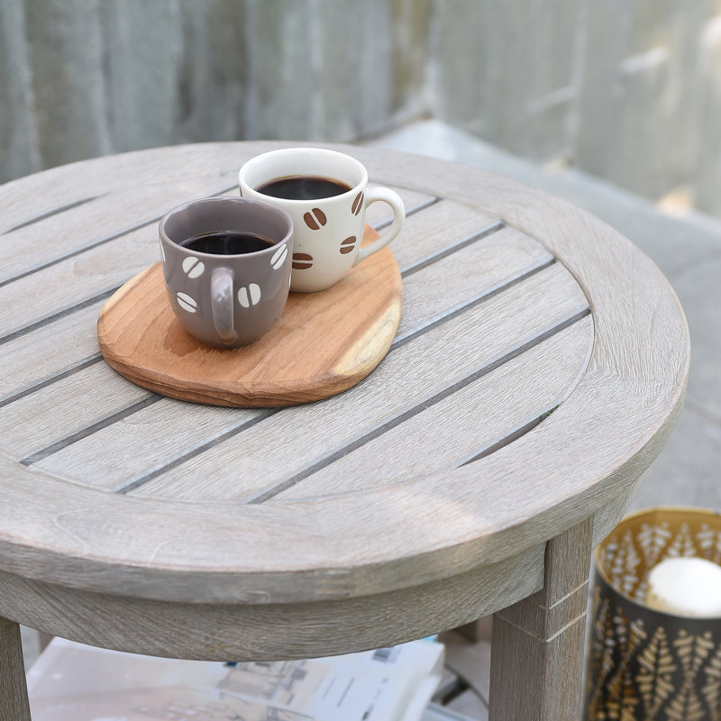 Sawyer 2-Person Teak Outdoor Seating Group, Gris patiné
