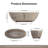 65" X 29" Freestanding Soaking Tub Solid Surface Bathtub(Grey-Coffee)