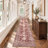 Boho Vintage Washable Indoor Rug - 2'x12', Non-Slip Hallway Runner Rug Entryway Runner, Farmhouse Style, Trendy Distressed Faded Carpet for Bedroom, Kitchen, Laundry, Burgundy-1538958135