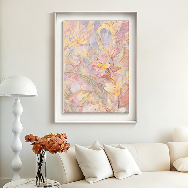 Art mural Mid-Century moderne en toile pour salon, H 47,24 po x l 35,43 po