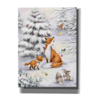 'Fox in forest' by Makiko, Canvas Wall Art
