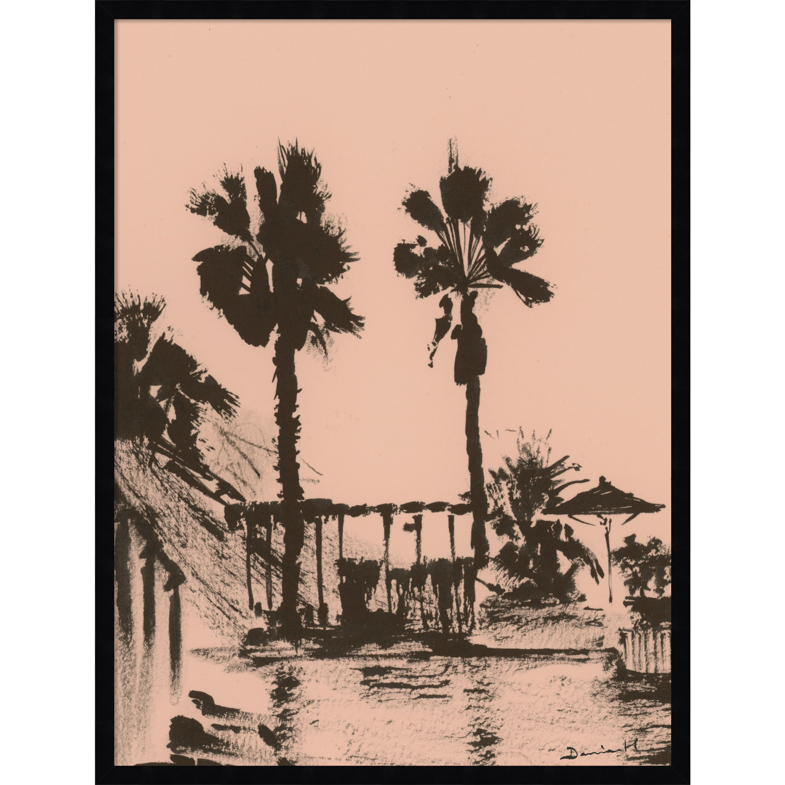 Holiday by Dan Hobday Wood Framed Wall Art Print, Black, 33" H x 25" W