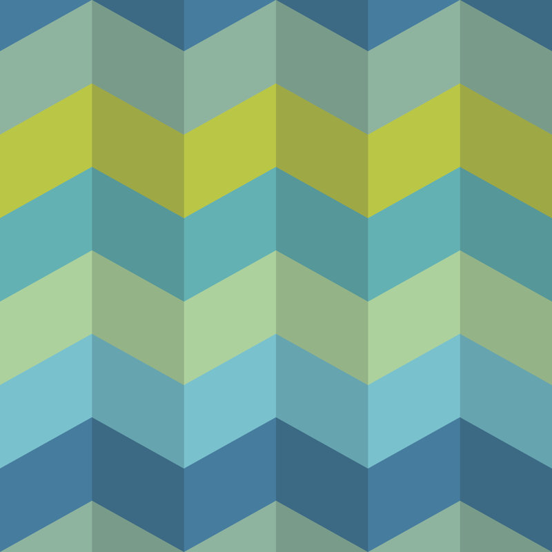 Chevron Stripes Pattern by Kubkoo - Wrapped Canvas Print, 51cm H x 51cm W