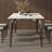 Stainless steel rectangular dining table-1166799151
