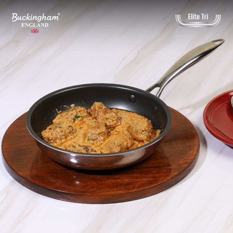 Buckingham Elite Tri-Ply 18/8 Stainless Steel Frying Pan with ILAG Ultimate Non-Stick Coating  , 20 cm 