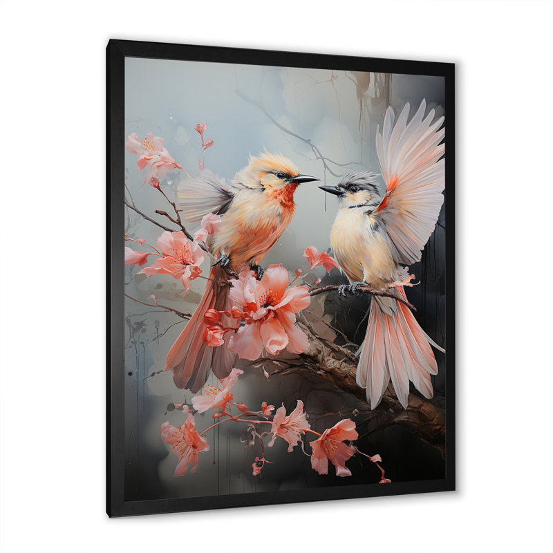 Reproduction d'art mural oiseau, Cadre photo noir, H 20 po x l 12 po x P 1 po