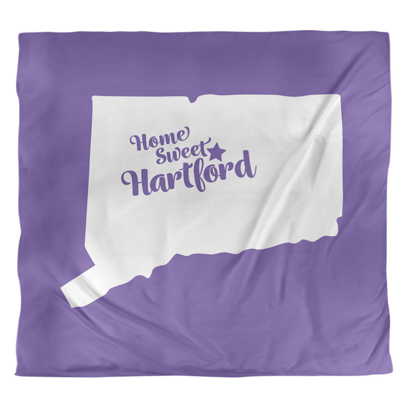 Housse de couette hartford connecticut, Housse de couette pour très grand lit, Mauve, Microfibre