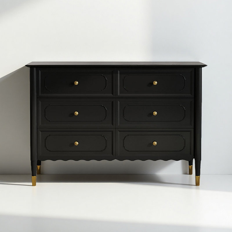 Buffet à six tiroirs de style français, H 32,28 po x l 59,06 po x P 15,75 po