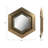 20x20" Warwin Silver Clad Hexagon Mirror-1605096465