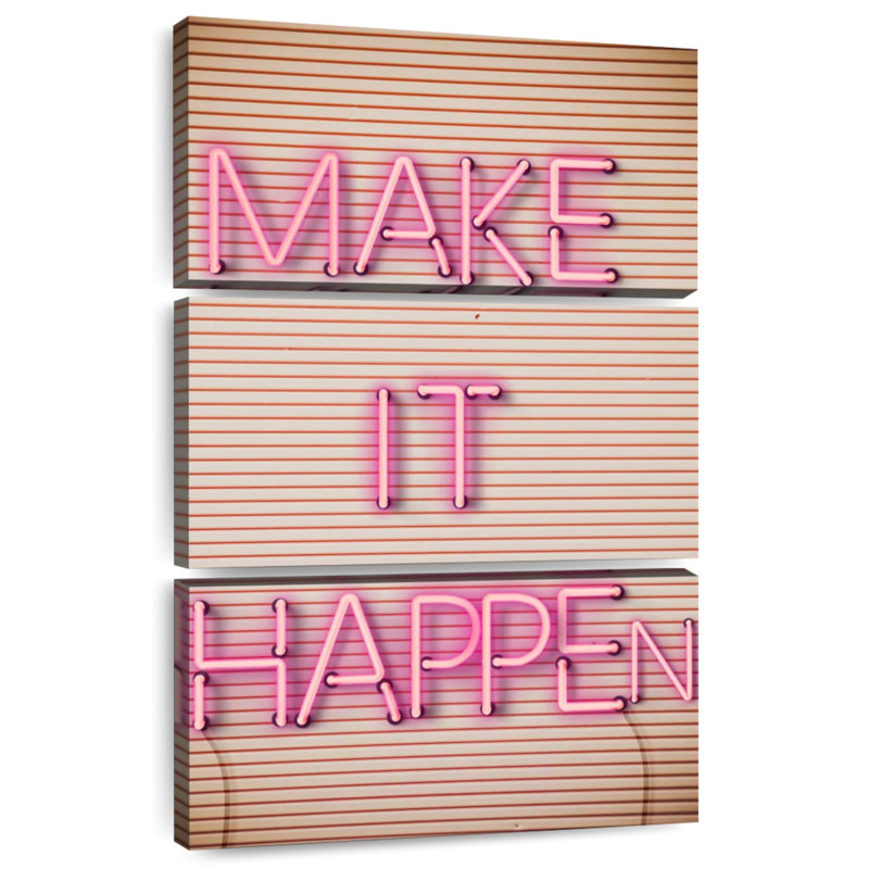 Enseigne néon Tergel Make It Happen, H 32 po x l 20 po
