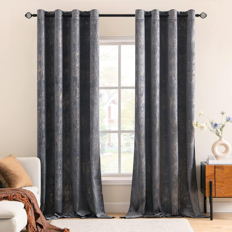 Velvet Blackout Curtain Panel Pair