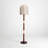 Vintage-Style Fabric, Solid Wood & Jade Floor Lamp