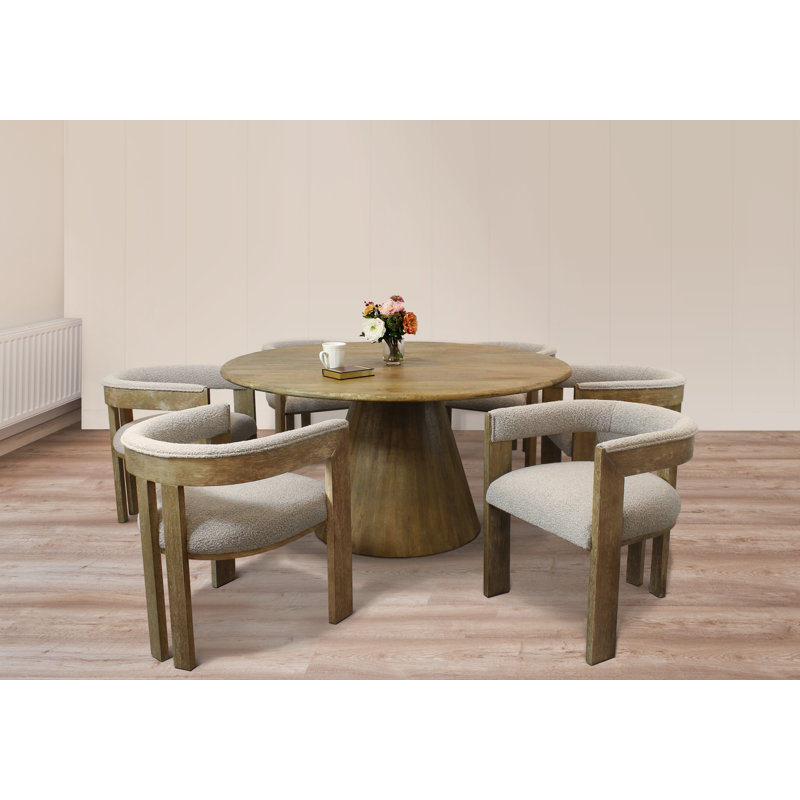 Table de salle à manger 42 po Jaden avec 4 chaises Trish argentées, Gris