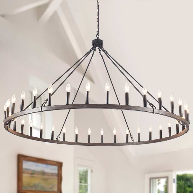 Lustre Yeraldine Light Lagre, Brun antique, 30 lumières