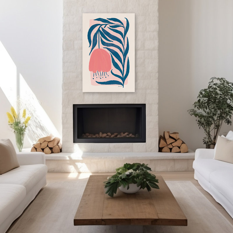 Fleurs de Scandi bohémiennes et scandinaves III, H 48 po x l 32 po
