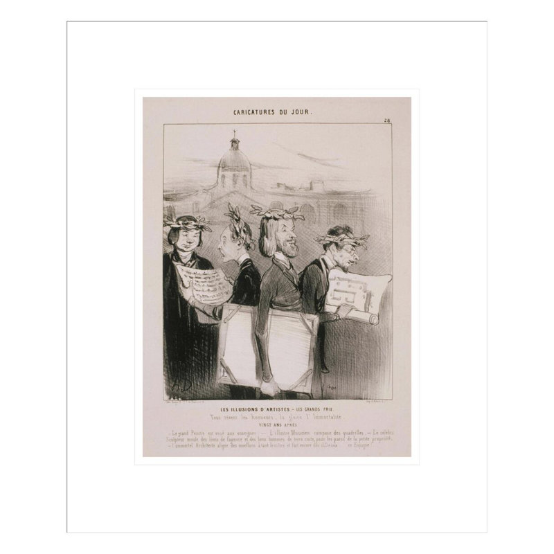 Caricatures du jour: Les Illusions D'Artistes par Honoré Daumier, H 16,47 po x l 13,75 po