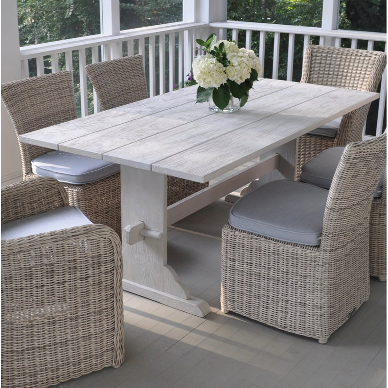 Oslo Outdoor Teak Dining Table, 39" W x 72" L x 29.5" H