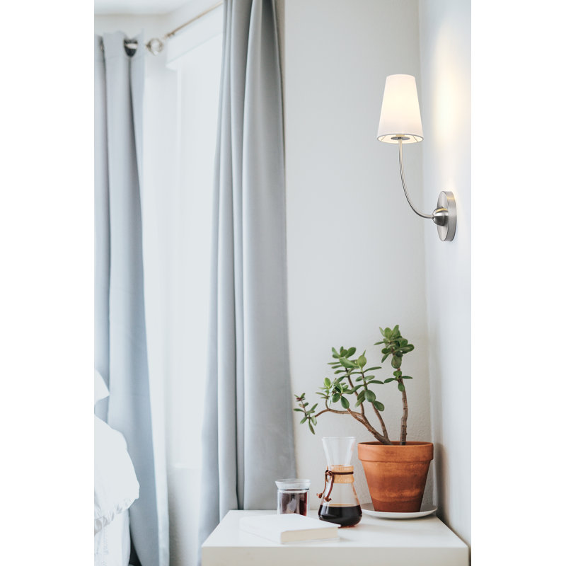 Pennelope Armed Sconce, Brushed Nickel