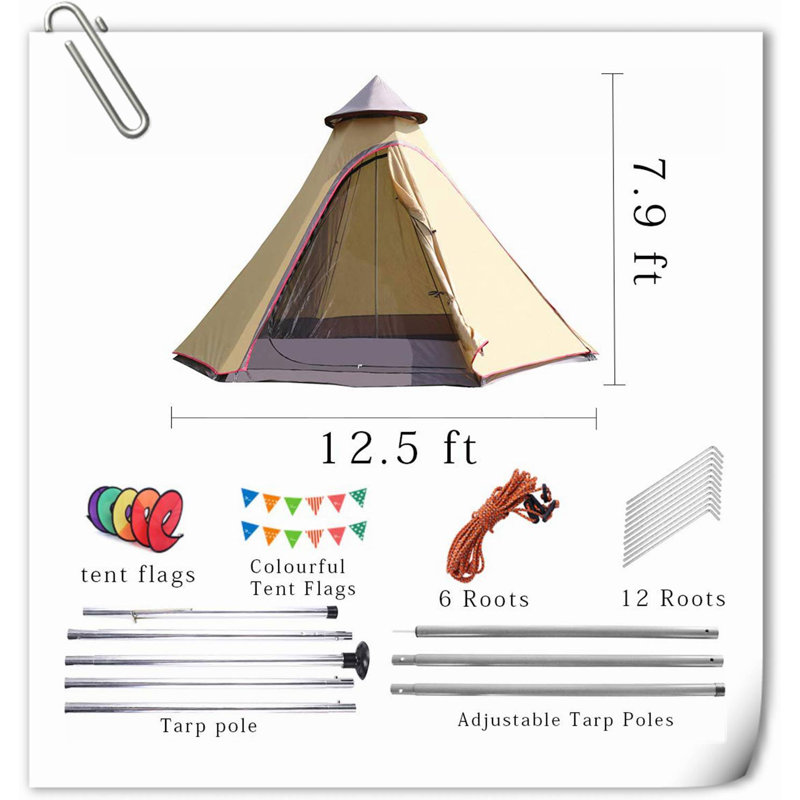 Tente pour 6 personnes, Beige