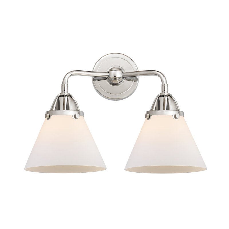 Shauna 2 - Light Vanity Light, Matte White, Incandescent, Polished Chrome