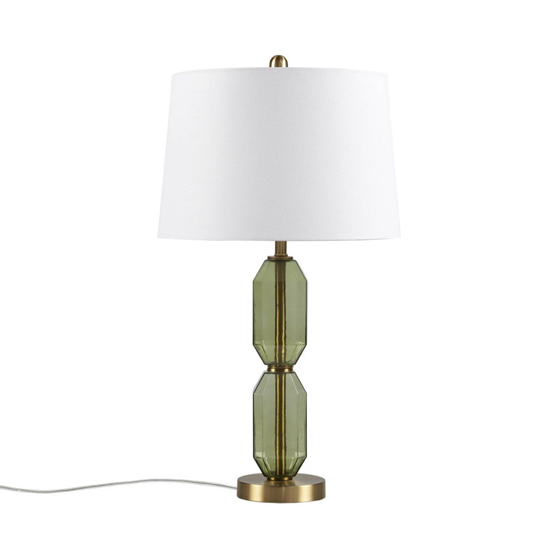 Zirconia Green Glass 26.5'' Table Lamp, Green
