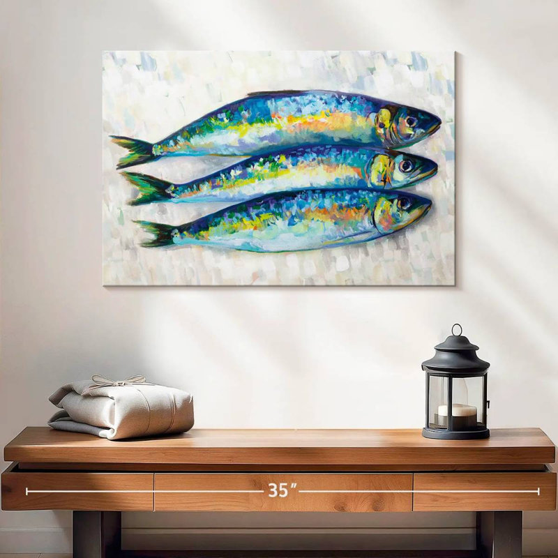 Trio de poissons Yarlin, H 16 po x l 24 po