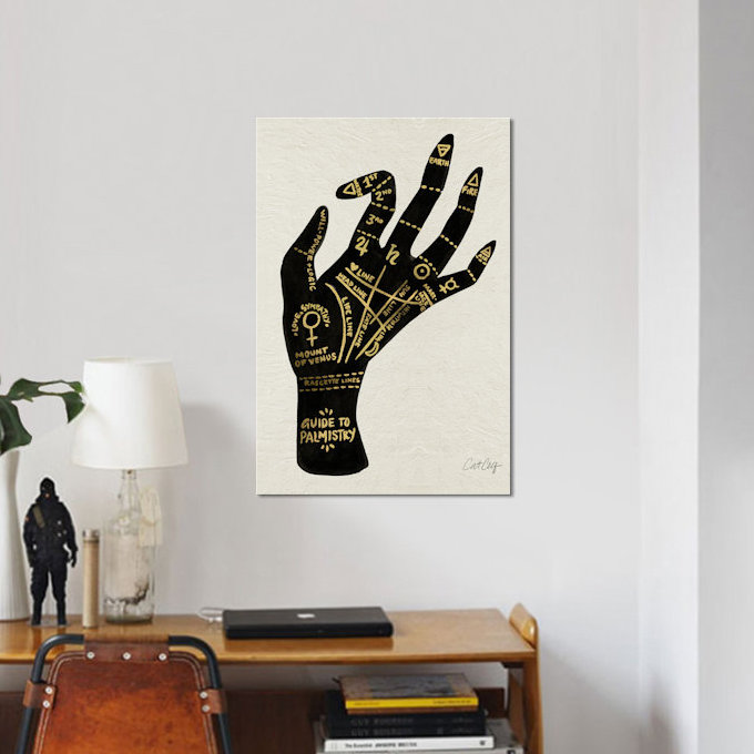 « palmistry i », reproduction d’art sur toile, H 18 po x l 12 po x P 1,5 po