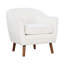 Chaise d'appoint Mid-Century moderne en chenille 1pc-322514487