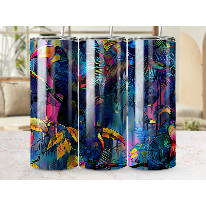 Choose Handmade Tumblers 591ml Vacuum Insulated Stainless Steel (18/8) Travel Tumbler with Straw