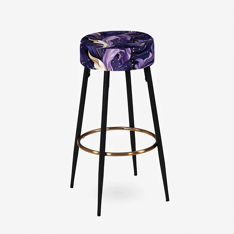 Ensemble de 2 tabourets de bar Deep Purple Wave Majesty Glam
