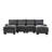 Chenille Sectional Sofa with Double Chaises-948247707