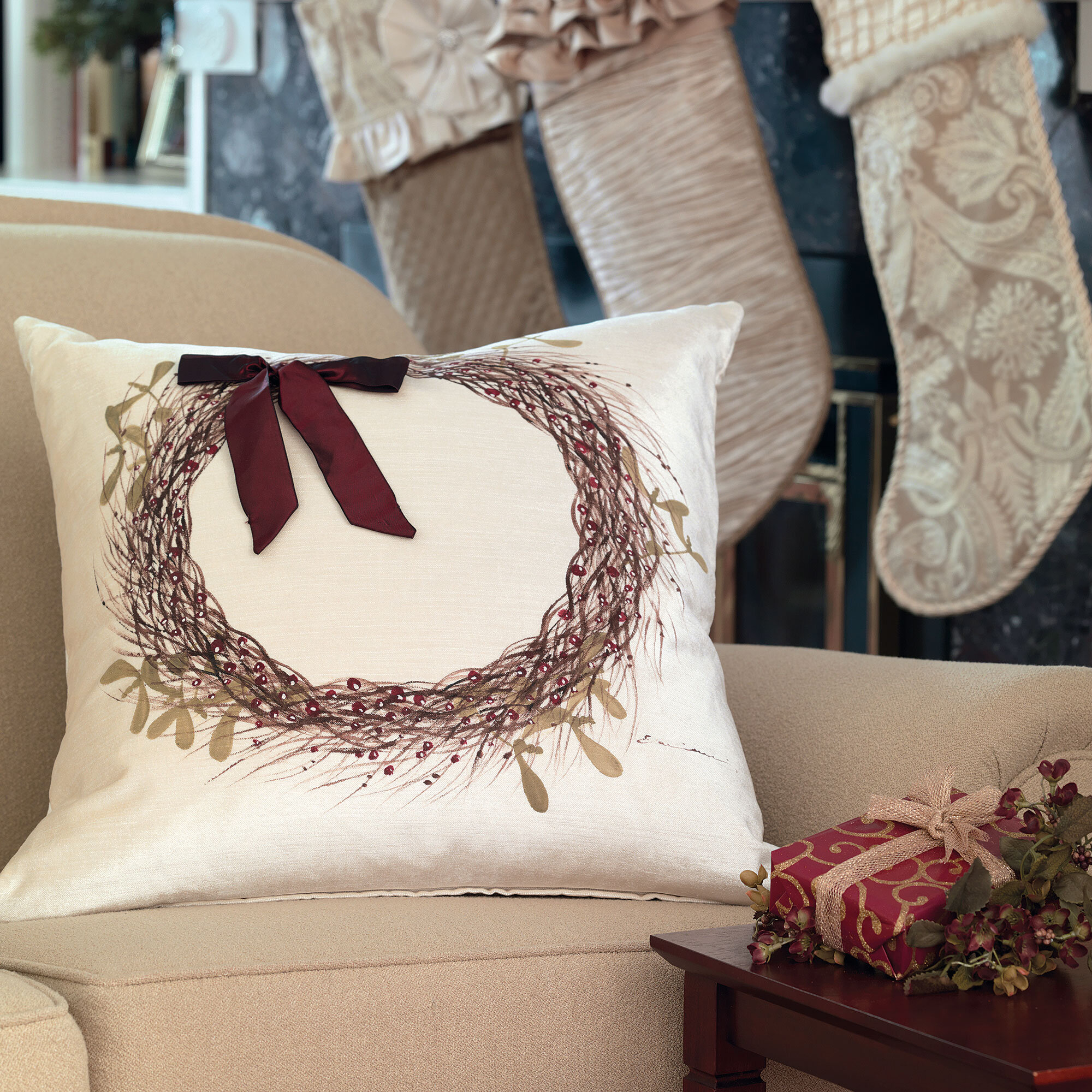 https://assets.wfcdn.com/im/54409652/compr-r85/1688/168833889/holiday-wreath-handpainted-square-pillow-cover-insert.jpg