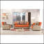 Causeuse convertible rembourrée avec rangement, orange-319775969-319775972