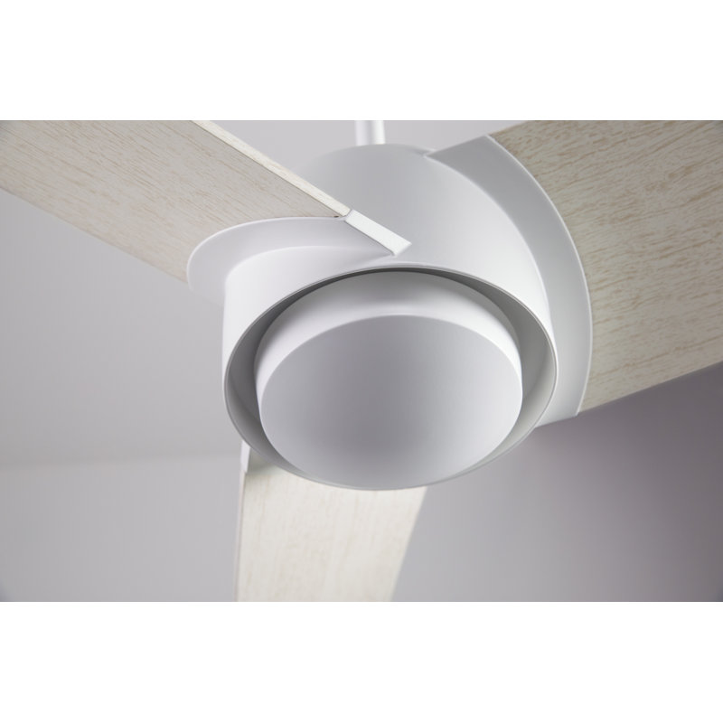Ambit Downrod Ceiling Fan, Matte White, Handheld Remote Control, Whitewash